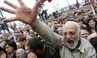 Грузинская диаспора в Киеве вышла на митинг против РФ