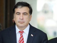 Саакашвили прервал общение с журналистами из-за украинского гимна. ВИДЕО